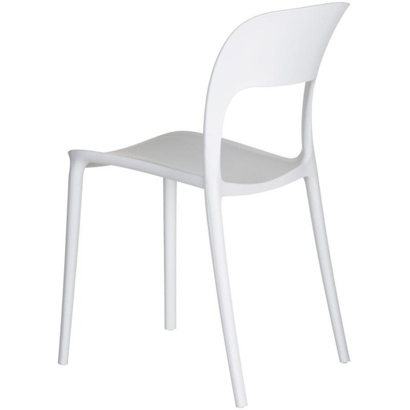 Chaise moderne design en Polypropylène Blanc Frida (Lot de 4) - 4