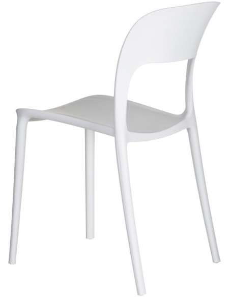 Chaise moderne design en Polypropylène Blanc Frida (Lot de 4) - 4