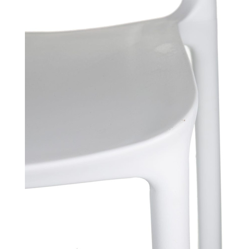 Chaise moderne design en Polypropylène Blanc Frida (Lot de 4) - 5