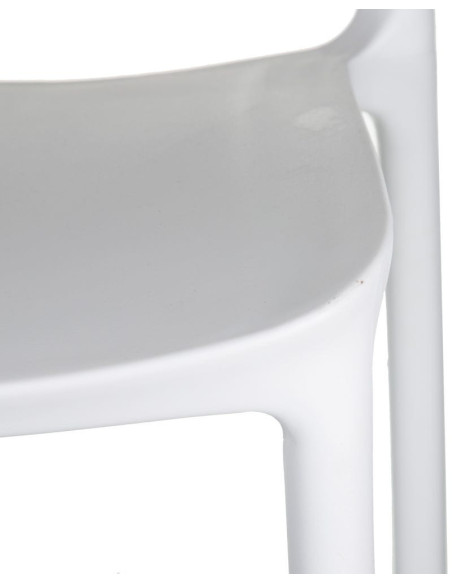 Chaise moderne design en Polypropylène Blanc Frida (Lot de 4) - 5