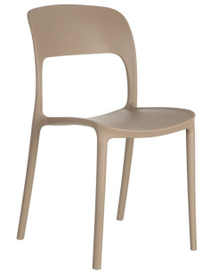 Chaise moderne design en Polypropylène Beige Frida (Lot de 4) - 1