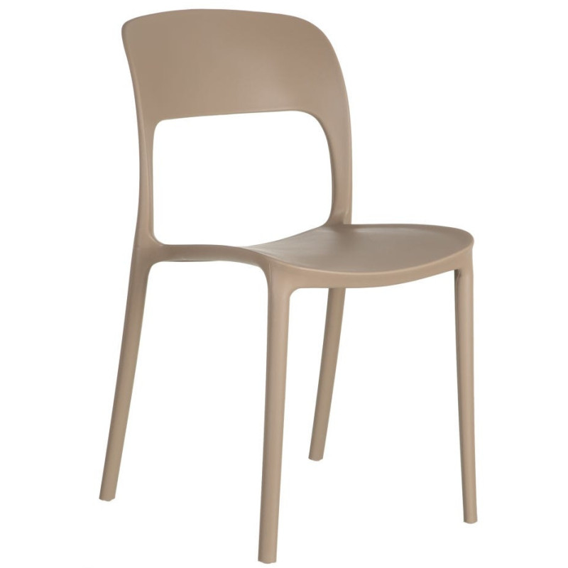 Chaise moderne design en Polypropylène Beige Frida (Lot de 4) - 1