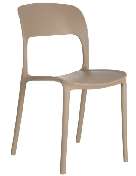 Chaise moderne design en Polypropylène Beige Frida (Lot de 4) - 1