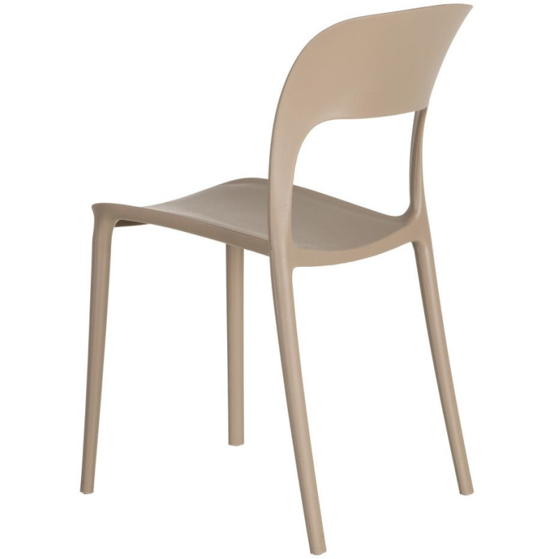 Chaise moderne design en Polypropylène Beige Frida (Lot de 4) - 3