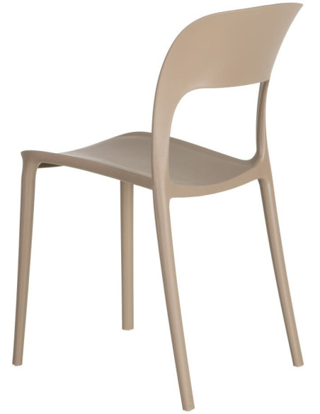 Chaise moderne design en Polypropylène Beige Frida (Lot de 4) - 3