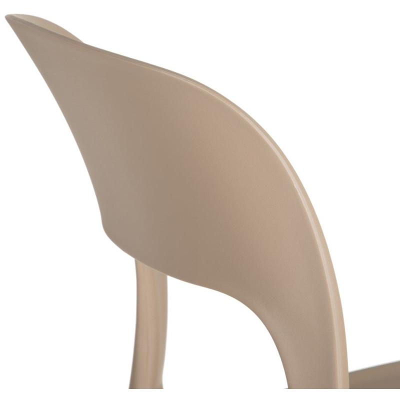 Chaise moderne design en Polypropylène Beige Frida (Lot de 4) - 4