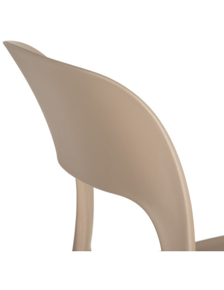 Chaise moderne design en Polypropylène Beige Frida (Lot de 4) - 4