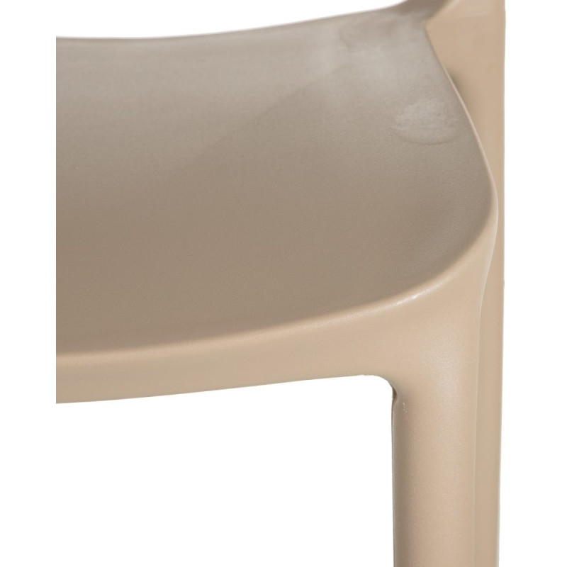 Chaise moderne design en Polypropylène Beige Frida (Lot de 4) - 5