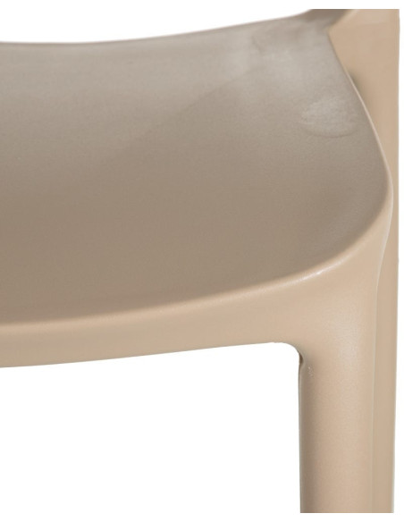 Chaise moderne design en Polypropylène Beige Frida (Lot de 4) - 5