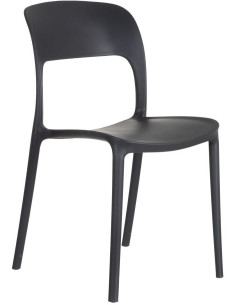 Chaise moderne design en Polypropylène Gris foncé Frida (Lot de 4) - 3