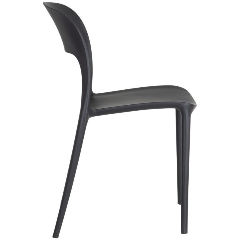 Chaise moderne design en Polypropylène Gris foncé Frida (Lot de 4) - 4