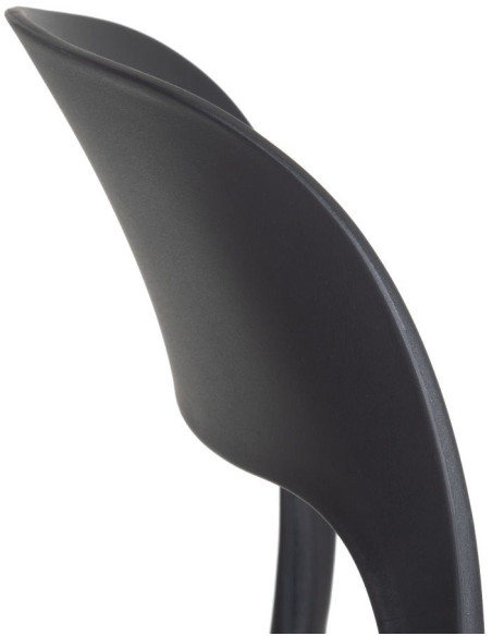 Chaise moderne design en Polypropylène Gris foncé Frida (Lot de 4) - 6