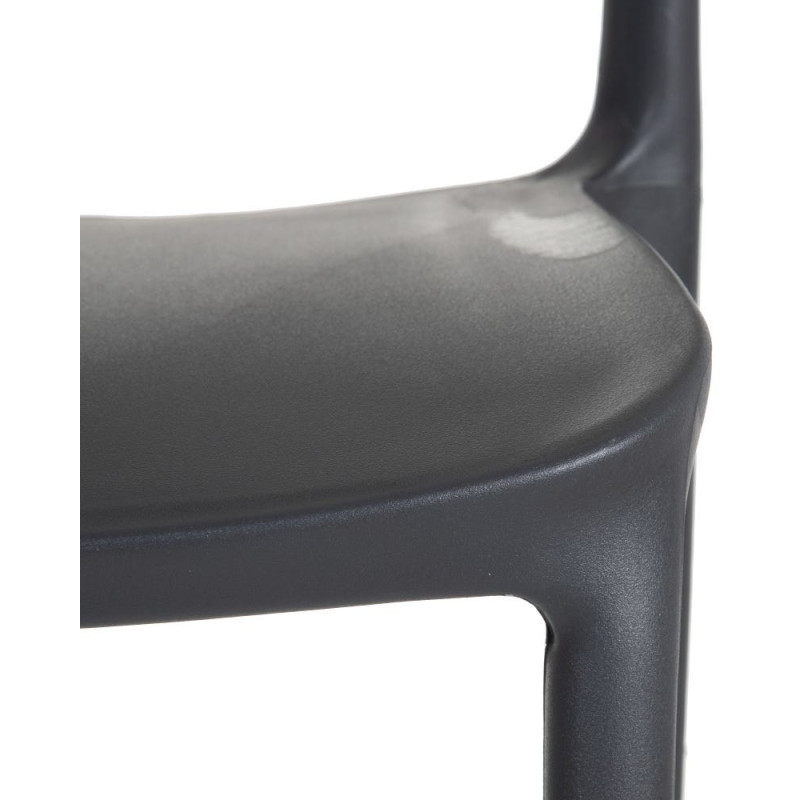 Chaise moderne design en Polypropylène Gris foncé Frida (Lot de 4) - 8