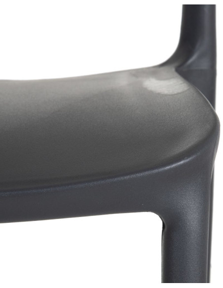 Chaise moderne design en Polypropylène Gris foncé Frida (Lot de 4) - 8