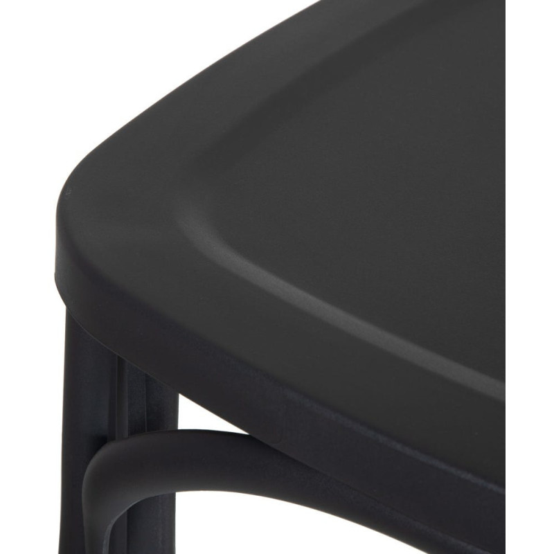 Chaise bistrot moderne en Polypropylène Gris foncé Yania (Lot de 4) - 7