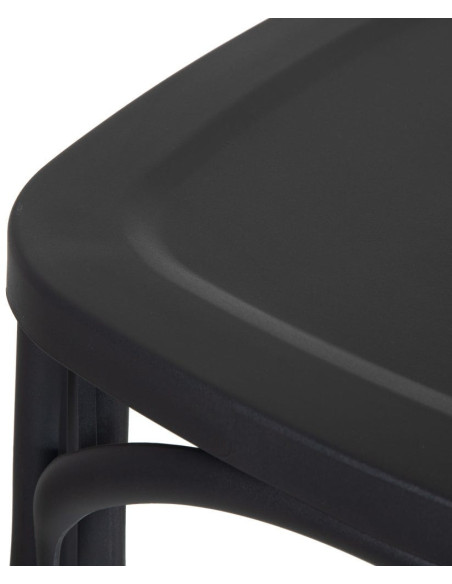 Chaise bistrot moderne en Polypropylène Gris foncé Yania (Lot de 4) - 7