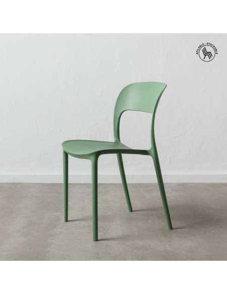 Chaise moderne design en Polypropylène Vert menthe Frida (Lot de 4) - 8