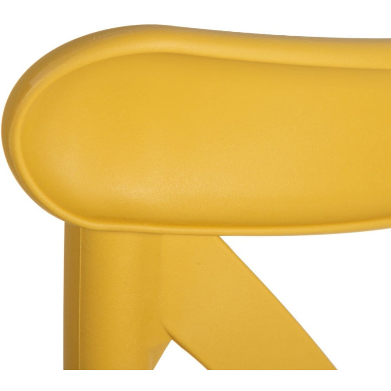 Chaise bistrot moderne en Polypropylène Jaune Yania (Lot de 4) - 5