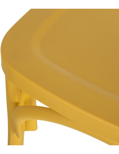 Chaise bistrot moderne en Polypropylène Jaune Yania (Lot de 4) - 7