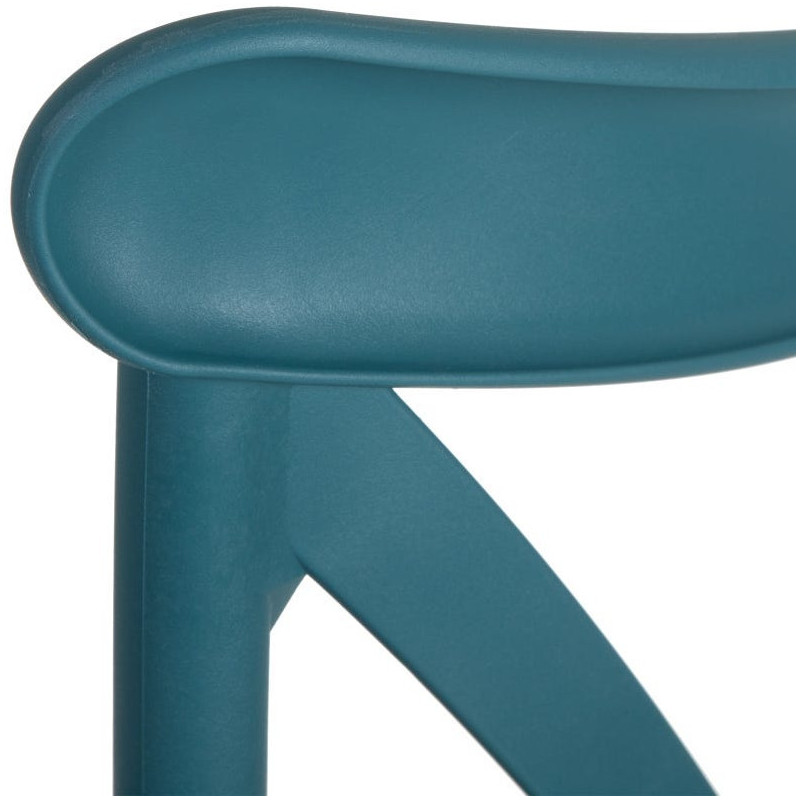Chaise bistrot moderne en Polypropylène Bleu Yania (Lot de 4) - 5