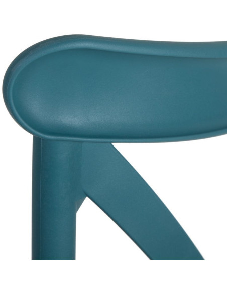 Chaise bistrot moderne en Polypropylène Bleu Yania (Lot de 4) - 5