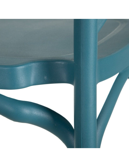 Chaise bistrot moderne en Polypropylène Bleu Yania (Lot de 4) - 6