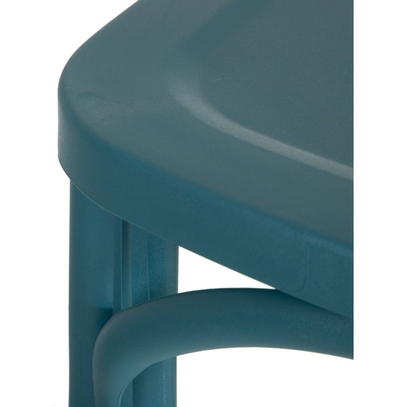 Chaise bistrot moderne en Polypropylène Bleu Yania (Lot de 4) - 7
