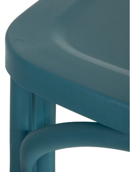 Chaise bistrot moderne en Polypropylène Bleu Yania (Lot de 4) - 7