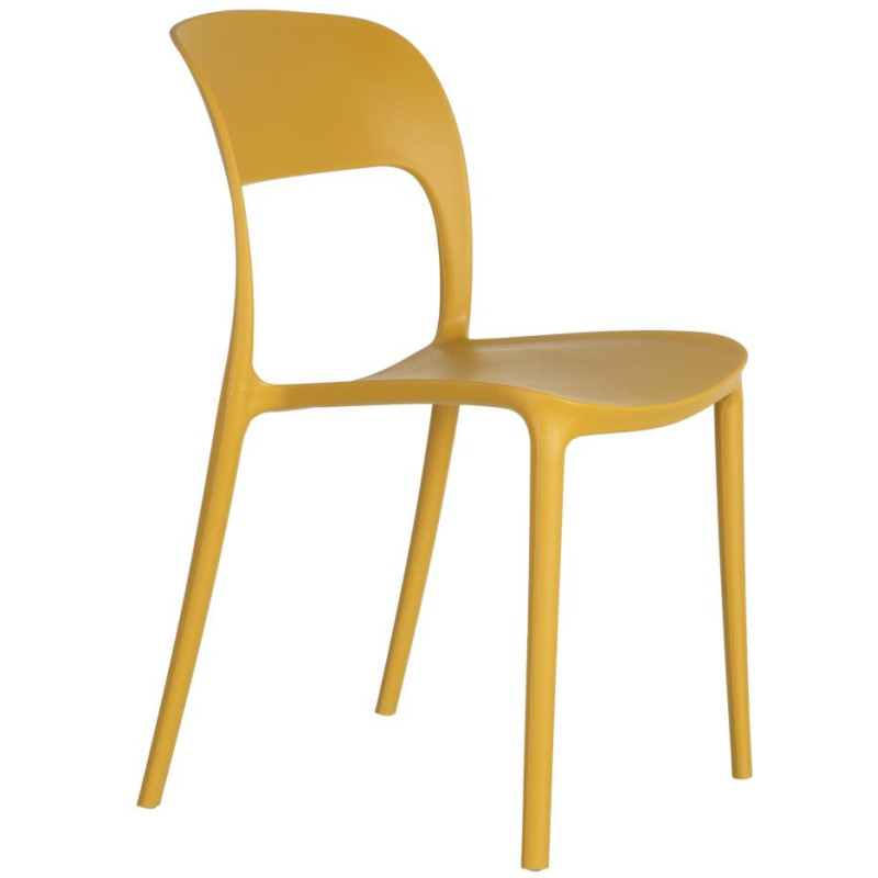 Chaise moderne design en Polypropylène Jaune Frida (Lot de 4) - 1
