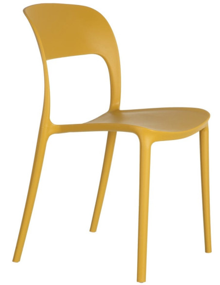 Chaise moderne design en Polypropylène Jaune Frida (Lot de 4) - 1