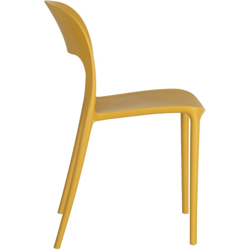 Chaise moderne design en Polypropylène Jaune Frida (Lot de 4) - 3
