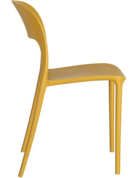 Chaise moderne design en Polypropylène Jaune Frida (Lot de 4) - 3