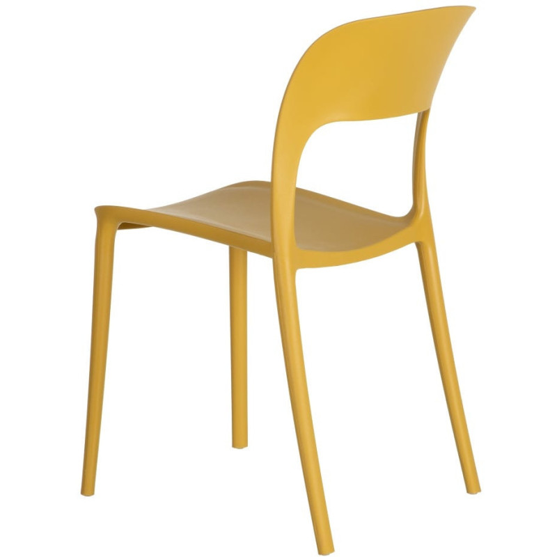 Chaise moderne design en Polypropylène Jaune Frida (Lot de 4) - 4