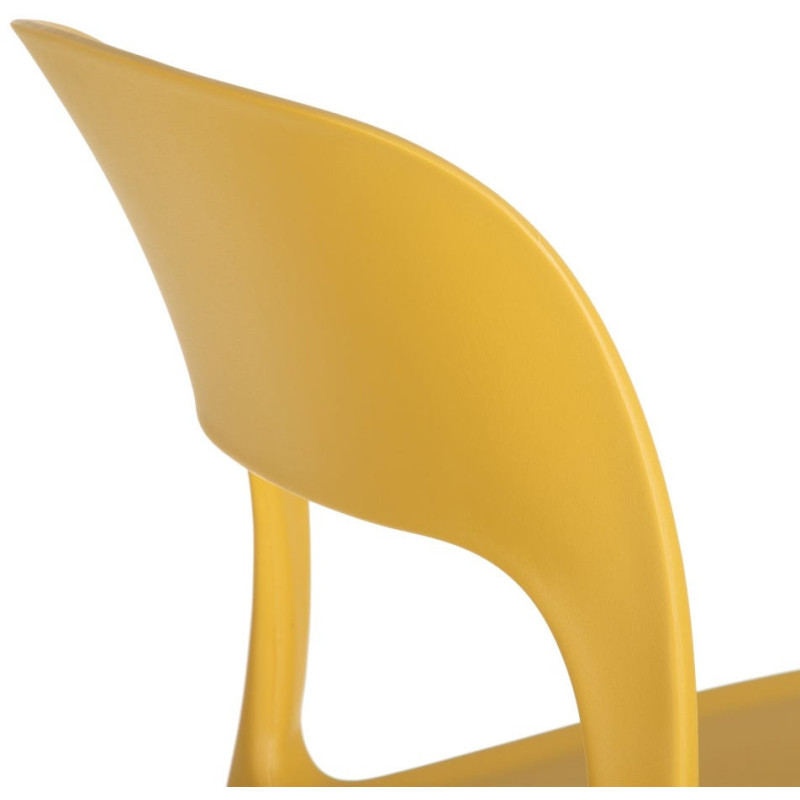 Chaise moderne design en Polypropylène Jaune Frida (Lot de 4) - 5
