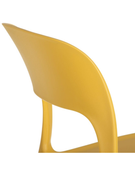Chaise moderne design en Polypropylène Jaune Frida (Lot de 4) - 5