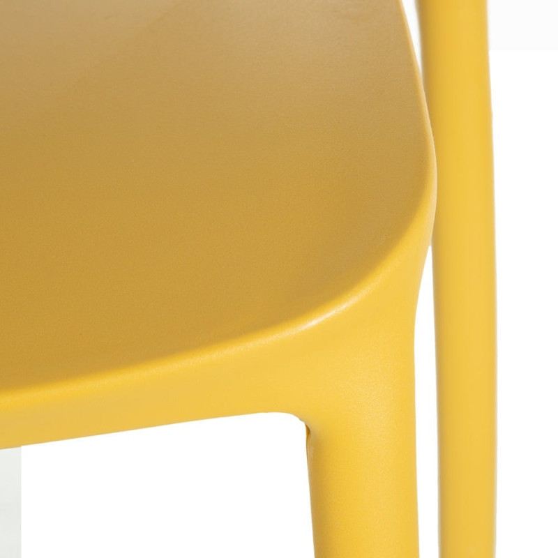 Chaise moderne design en Polypropylène Jaune Frida (Lot de 4) - 6