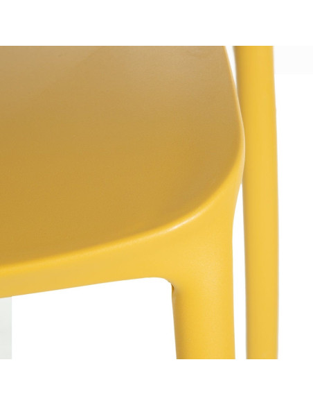 Chaise moderne design en Polypropylène Jaune Frida (Lot de 4) - 6