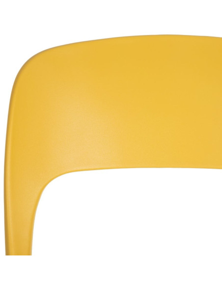 Chaise moderne design en Polypropylène Jaune Frida (Lot de 4) - 7