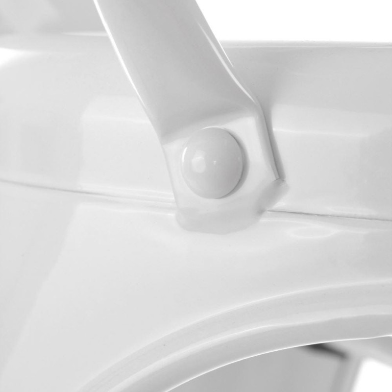 Chaise moderne industrielle en Métal Blanc Dallas (Lot de 4) - 4