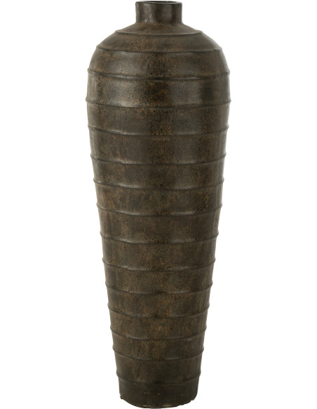 Vase Ovale XXL Hauteur 100 cm en Ciment Marron Yseult - 1