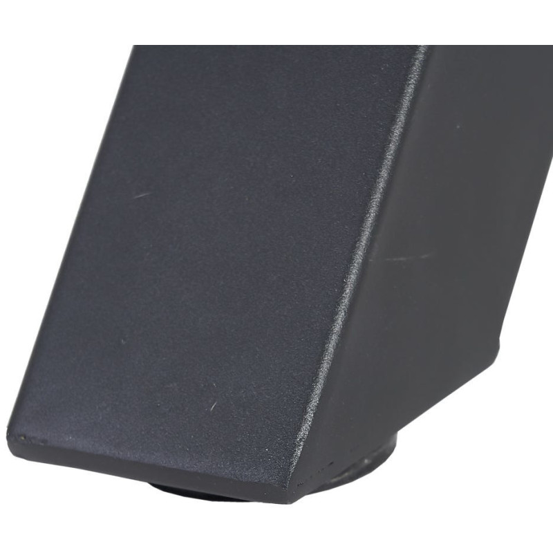 Table à manger moderne Ronde 4 personnes en Bois MDF Marron Métal Noir Maira - 7