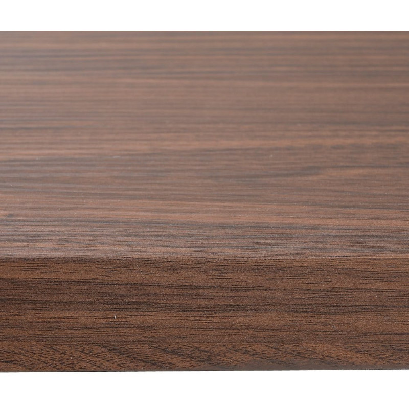 Table à manger moderne Rectangulaire 6 personnes en Bois MDF Marron Métal Noir Maira - 3