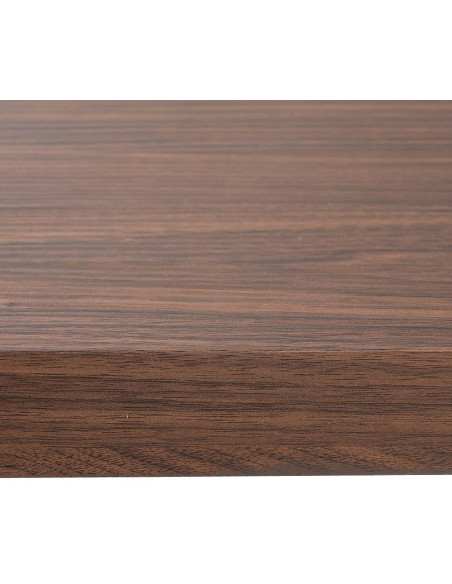 Table à manger moderne Rectangulaire 6 personnes en Bois MDF Marron Métal Noir Maira - 3