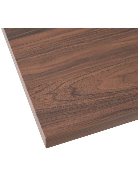 Table à manger moderne Rectangulaire 6 personnes en Bois MDF Marron Métal Noir Maira - 4