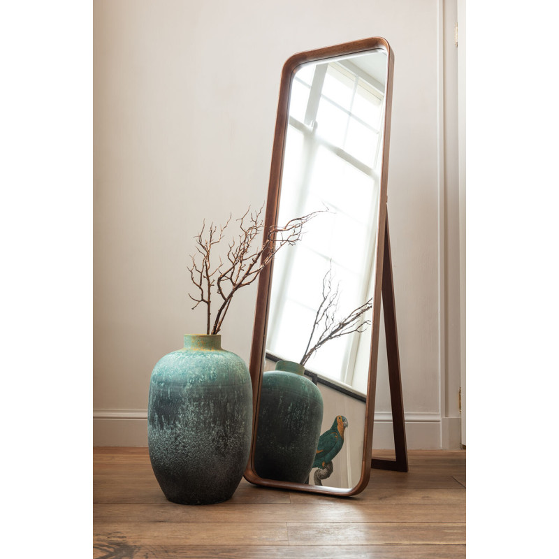 Vase Ovale XL Vintage Hauteur 50 cm en Céramique Azur Evasio - 3