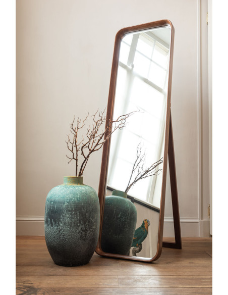 Vase Ovale XL Vintage Hauteur 50 cm en Céramique Azur Evasio - 3