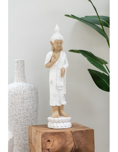 Vase Ovale XXL Hauteur 100 cm en Ciment Blanc Lawra - 4