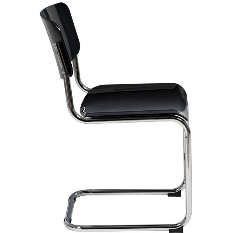 Chaise vintage en Métal Argenté Abs Gris Brillant Senda (Lot de 4) - 3