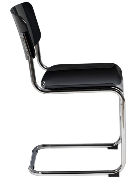 Chaise vintage en Métal Argenté Abs Gris Brillant Senda (Lot de 4) - 3