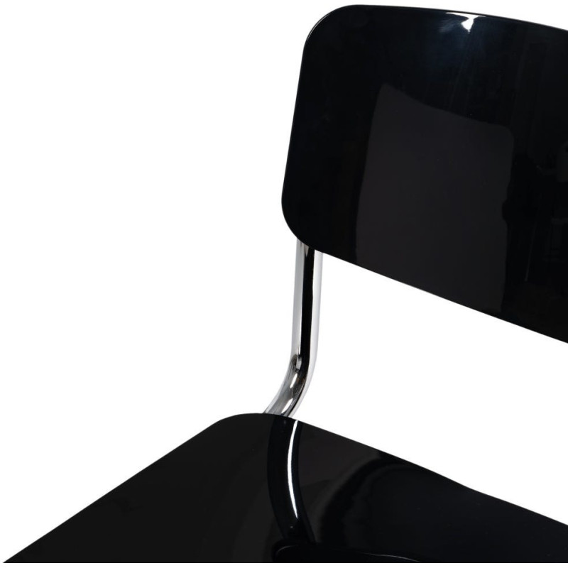 Chaise vintage en Métal Argenté Abs Gris Brillant Senda (Lot de 4) - 6